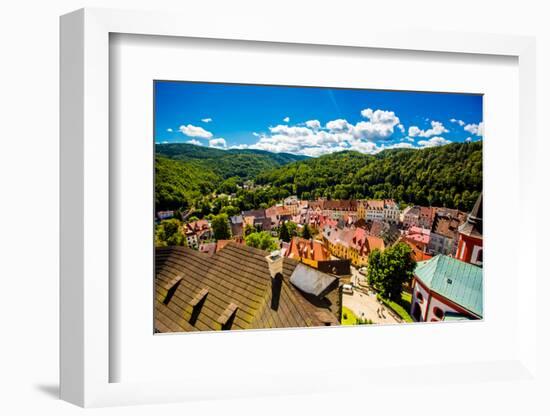 View from Atop Loket Castle in the Village of Loket in Karlovy Vary, Bohemia, Czech Republic-Laura Grier-Framed Photographic Print