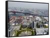 View from Atop World Trade Center of Osaka Port Built on Reclaimed Land in Osaka Bay, Osaka, Japan-null-Framed Stretched Canvas