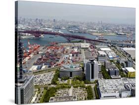 View from Atop World Trade Center of Osaka Port Built on Reclaimed Land in Osaka Bay, Osaka, Japan-null-Stretched Canvas