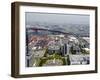 View from Atop World Trade Center of Osaka Port Built on Reclaimed Land in Osaka Bay, Osaka, Japan-null-Framed Photographic Print