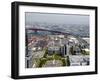 View from Atop World Trade Center of Osaka Port Built on Reclaimed Land in Osaka Bay, Osaka, Japan-null-Framed Photographic Print