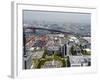 View from Atop World Trade Center of Osaka Port Built on Reclaimed Land in Osaka Bay, Osaka, Japan-null-Framed Photographic Print