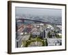 View from Atop World Trade Center of Osaka Port Built on Reclaimed Land in Osaka Bay, Osaka, Japan-null-Framed Photographic Print