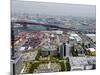 View from Atop World Trade Center of Osaka Port Built on Reclaimed Land in Osaka Bay, Osaka, Japan-null-Mounted Photographic Print