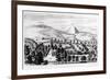 View from Avebury Steeple of Silbury Hill, Illustration from Stonehenge: a Temple Restored-William Stukeley-Framed Giclee Print