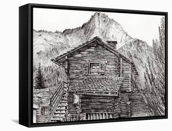 View from B&B Zinal, Switzerland, 2011-Vincent Alexander Booth-Framed Stretched Canvas