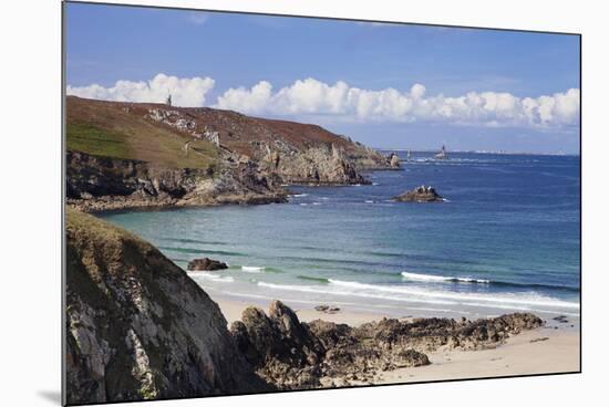 View from Baie Des Trepasses to the Lighthouse at Pointe Du Raz and the Isle De Sein-Markus Lange-Mounted Photographic Print