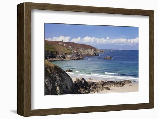 View from Baie Des Trepasses to the Lighthouse at Pointe Du Raz and the Isle De Sein-Markus Lange-Framed Photographic Print