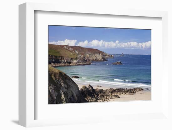 View from Baie Des Trepasses to the Lighthouse at Pointe Du Raz and the Isle De Sein-Markus Lange-Framed Photographic Print