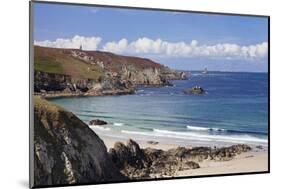 View from Baie Des Trepasses to the Lighthouse at Pointe Du Raz and the Isle De Sein-Markus Lange-Mounted Photographic Print