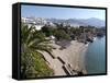 View from Balcon De Europa of Nerja, Andalusia, Spain, Europe-Hans Peter Merten-Framed Stretched Canvas