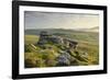 View from Belstone Common looking west towards Yes Tor on the northern edge of Dartmoor, Devon, Eng-Stephen Spraggon-Framed Photographic Print