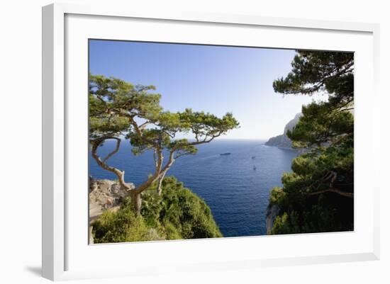 View from Belvedere Di Tragara on Capri-Massimo Borchi-Framed Photographic Print