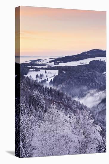View from Black Forest Highway to Glottertal Tal Valley at Sunset-Markus Lange-Stretched Canvas