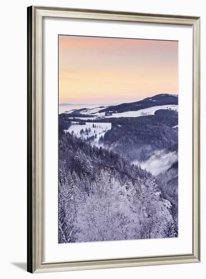 View from Black Forest Highway to Glottertal Tal Valley at Sunset-Markus Lange-Framed Photographic Print