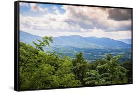 View from Blue Ridge Parkway, Smoky Mountains, USA.-Anna Miller-Framed Stretched Canvas