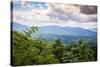 View from Blue Ridge Parkway, Smoky Mountains, USA.-Anna Miller-Stretched Canvas