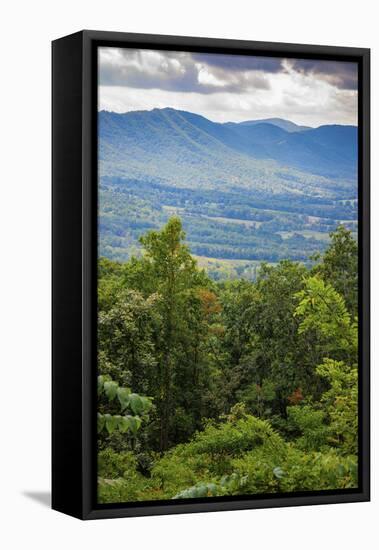 View from Blue Ridge Parkway, Smoky Mountains, USA.-Anna Miller-Framed Stretched Canvas