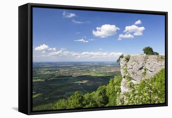 View from Breitenstein Rock, Kirchheim Teck, Swabian Alb, Baden Wurttemberg, Germany, Europe-Markus-Framed Stretched Canvas