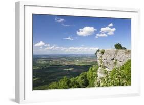 View from Breitenstein Rock, Kirchheim Teck, Swabian Alb, Baden Wurttemberg, Germany, Europe-Markus-Framed Photographic Print