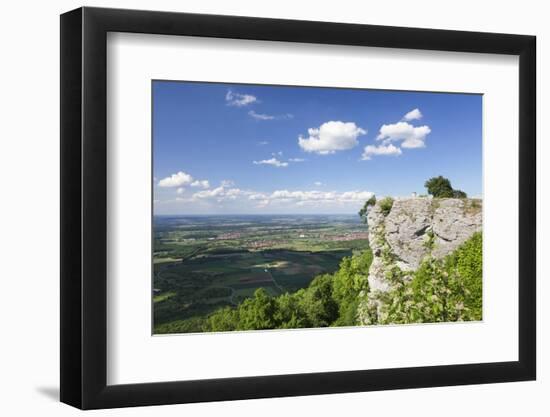 View from Breitenstein Rock, Kirchheim Teck, Swabian Alb, Baden Wurttemberg, Germany, Europe-Markus-Framed Photographic Print