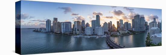 View from Brickell Key, a Small Island Covered in Apartment Towers, Towards the Miami Skyline-Gavin Hellier-Stretched Canvas