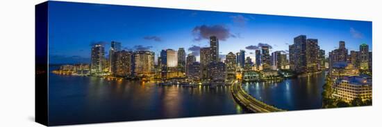 View from Brickell Key, a Small Island Covered in Apartment Towers, Towards the Miami Skyline-Gavin Hellier-Stretched Canvas