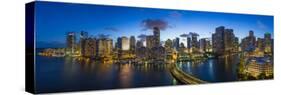 View from Brickell Key, a Small Island Covered in Apartment Towers, Towards the Miami Skyline-Gavin Hellier-Stretched Canvas