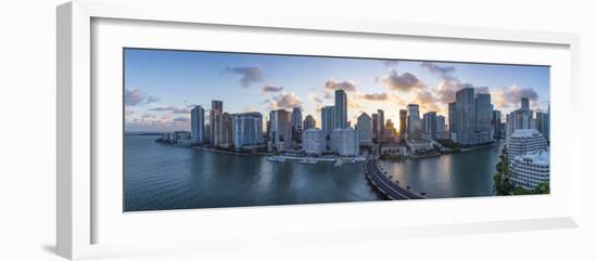 View from Brickell Key, a Small Island Covered in Apartment Towers, Towards the Miami Skyline-Gavin Hellier-Framed Photographic Print