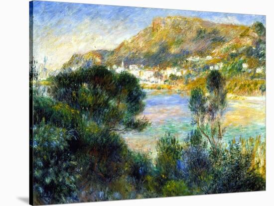View From Cap Martin of Monte Carlo, c.1884-Pierre-Auguste Renoir-Stretched Canvas