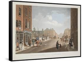 View from Capel-Street, Looking over Essex-Bridge, Dublin, 1797-James Malton-Framed Stretched Canvas