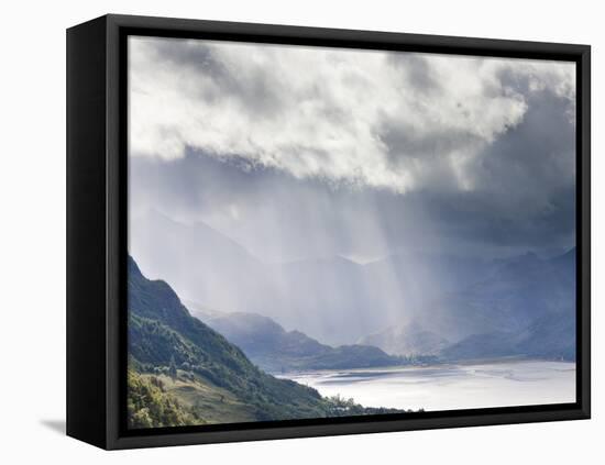 View from Carr Brae Towards Head of Loch Duich and Five Sisters of Kintail with Rays of Sunlight Bu-Lee Frost-Framed Stretched Canvas