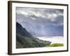 View from Carr Brae Towards Head of Loch Duich and Five Sisters of Kintail with Sunlight Bursting T-Lee Frost-Framed Photographic Print