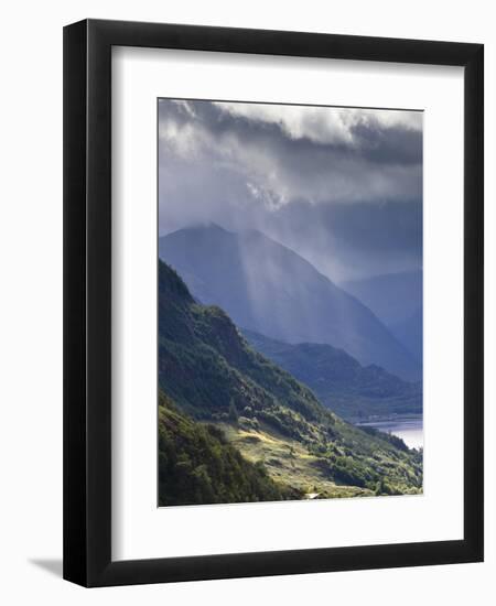 View from Carr Brae Towards Head of Loch Duich and Five Sisters of Kintail with Sunlight Bursting T-Lee Frost-Framed Photographic Print