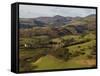 View from Castell Dinas Bran Towards Llantysilio Mountain and Maesyrychen Mountain, Wales-John Warburton-lee-Framed Stretched Canvas