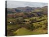 View from Castell Dinas Bran Towards Llantysilio Mountain and Maesyrychen Mountain, Wales-John Warburton-lee-Stretched Canvas