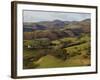 View from Castell Dinas Bran Towards Llantysilio Mountain and Maesyrychen Mountain, Wales-John Warburton-lee-Framed Photographic Print