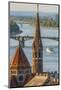 View from Castle Hill of the Margaret Bridge crossing the Danube River, Buda side, Budapest-Tom Haseltine-Mounted Photographic Print