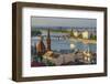 View from Castle Hill of the Margaret Bridge crossing the Danube River, Buda side, Budapest-Tom Haseltine-Framed Photographic Print