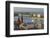 View from Castle Hill of the Margaret Bridge crossing the Danube River, Buda side, Budapest-Tom Haseltine-Framed Photographic Print