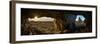 View from caves on Playa de Campiecho at sunset, Asturias, Spain-Panoramic Images-Framed Photographic Print