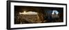 View from caves on Playa de Campiecho at sunset, Asturias, Spain-Panoramic Images-Framed Photographic Print