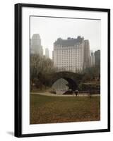 View from Central Park with Plaza Hotel in the Distance-Dmitri Kessel-Framed Photographic Print