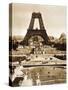 View from Chaillot Palace of Eiffel Tower Built for World Fair in 1889, Here 2nd Floor, 1888-null-Stretched Canvas