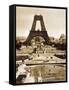 View from Chaillot Palace of Eiffel Tower Built for World Fair in 1889, Here 2nd Floor, 1888-null-Framed Stretched Canvas