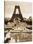 View from Chaillot Palace of Eiffel Tower Built for World Fair in 1889, Here 2nd Floor, 1888-null-Stretched Canvas