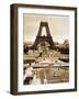 View from Chaillot Palace of Eiffel Tower Built for World Fair in 1889, Here 2nd Floor, 1888-null-Framed Photo