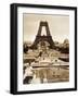 View from Chaillot Palace of Eiffel Tower Built for World Fair in 1889, Here 2nd Floor, 1888-null-Framed Photo