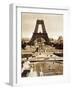 View from Chaillot Palace of Eiffel Tower Built for World Fair in 1889, Here 2nd Floor, 1888-null-Framed Photo