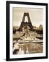 View from Chaillot Palace of Eiffel Tower Built for World Fair in 1889, Here 2nd Floor, 1888-null-Framed Photo